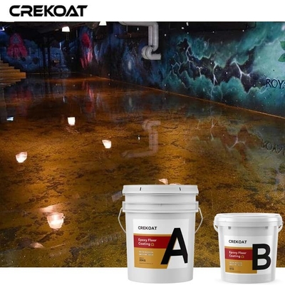 Lava Brown Metallic Epoxy Floor Coating Seamless Transparent