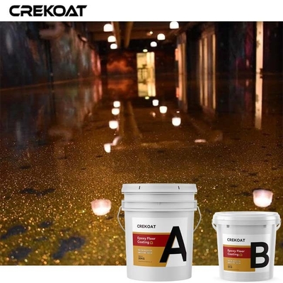 Reflective Strength Metallic Epoxy Floor Coating Easy To Maintain TDS