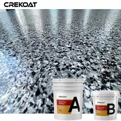 Superior Bonding Blue Flake Epoxy Floor Coating Blending Durability Naturally De Foaming