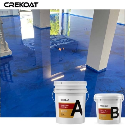 Glossy Metallic Epoxy Floor Coating Nonporous Hard Wearing Stain Resistant