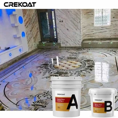 Gray Garage Metallic Epoxy Floor Coating For Exhibition Halls And Restaurants