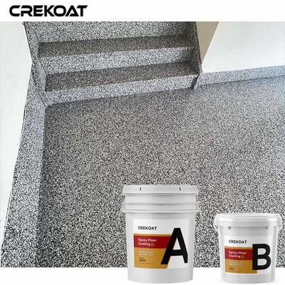 Quick Recoating Vinyl Chip Epoxy Flooring High Gloss Elegant Surface
