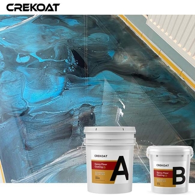 3D Effect Metallic Epoxy Floor Coating Resist Stains Chemicals And Wear
