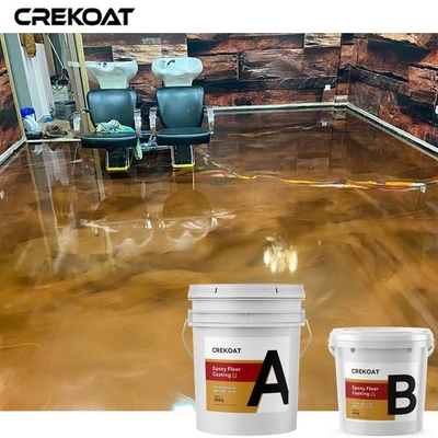 Urethane Topcoats Metallic Epoxy Floor Coating For Commercial Restaurant
