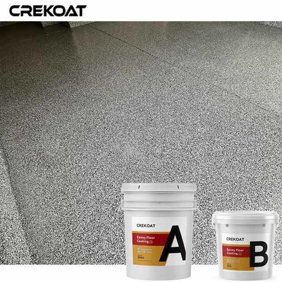 High Gloss Flake System Epoxy Floor Coating Texture Variety Creates A Shiny Surface