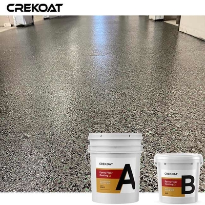 Solvent - Free Epoxy Flake Floor Coating Elasticity And Flexibility Flooring System
