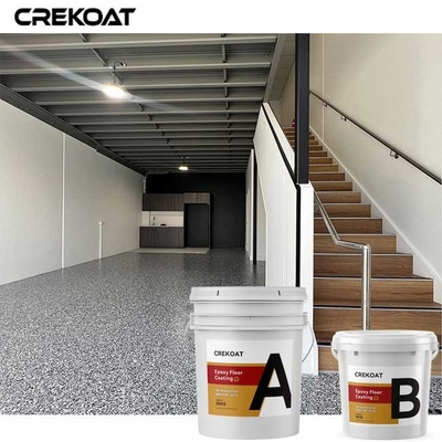 Decorative Flakes Epoxy Floor Clear Top Coat For Commercial Spaces