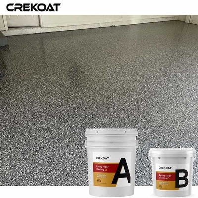 Custom Patterns Epoxy Flake Floor Coating Low Maintenance Easy To Clean