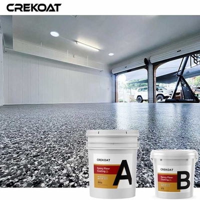 High Gloss Epoxy Flake Floor Coating UV Resistant Excellent Adhesion