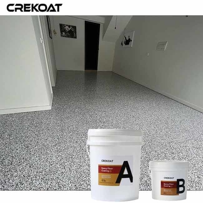 Epoxy Polyaspartic Concrete Coating With Decorative Flakes Quartz For A Unique Look