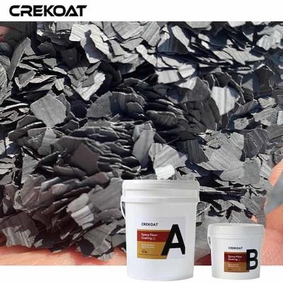 High-Gloss Epoxy Flake Floor Coating Over Existing Concrete Surfaces