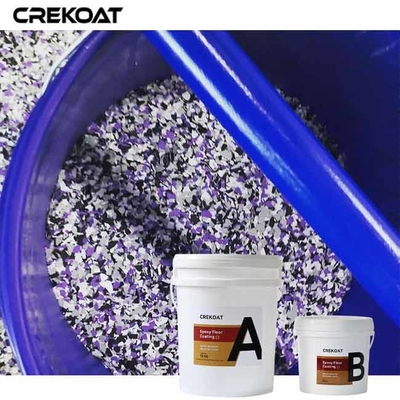 Transparent Epoxy Flake Floor Coating High Scratch Resistance For Heavy-Duty Use