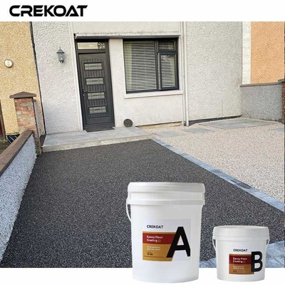 Non-Slip Pebble Stone Epoxy Decorative Flooring System For Driveways Pathways