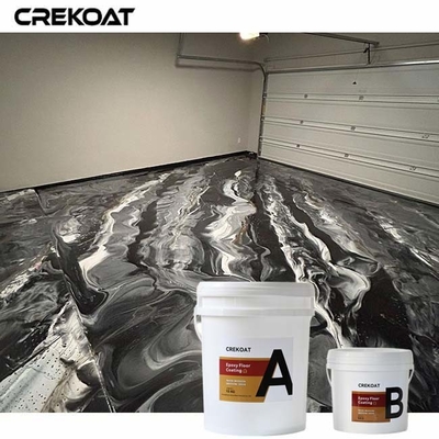 Slip Resistance Metallic Silver Epoxy Long-Lasting Flooring For Residential And Commercial