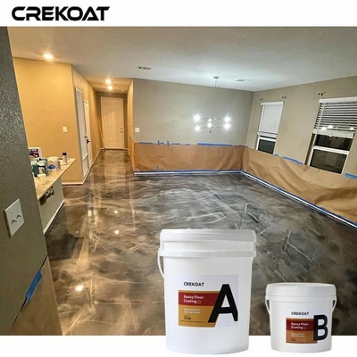 Decorative Effects Polyaspartic Metallic Floor Coating With Metallic Pigments Or Flakes