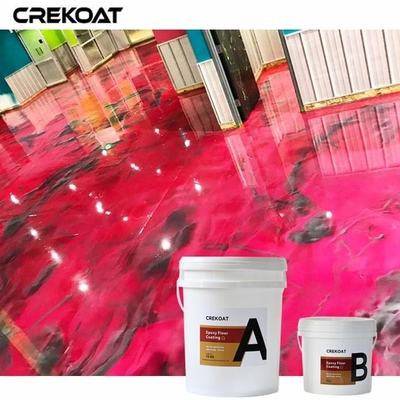 Abrasion Resistance Red Metallic Epoxy Floor Coating For Industrial Applications Heavy Foot Traffic