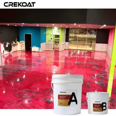 Abrasion Resistance Red Metallic Epoxy Floor Coating For Industrial Applications Heavy Foot Traffic