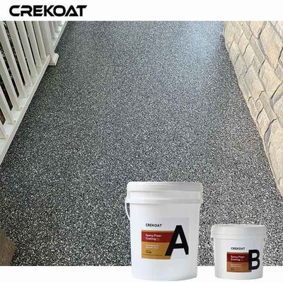 UV Resistance Epoxy Chip Floor Coating Customizable Color And Design