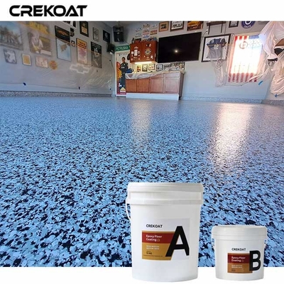 Hybrid Systems Flake Epoxy Garage Floor Ombining Epoxy With Metallic Flakes