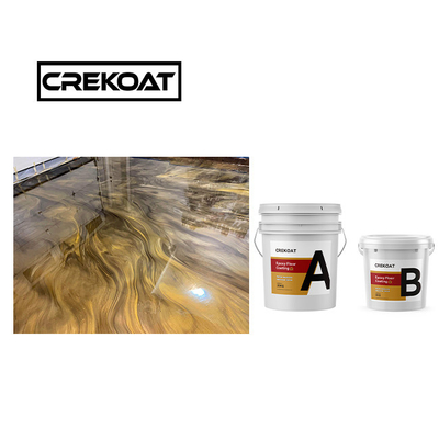 Copper High Gloss Metallic Epoxy Concrete Paint Topcoats 3mm 100% High Solids