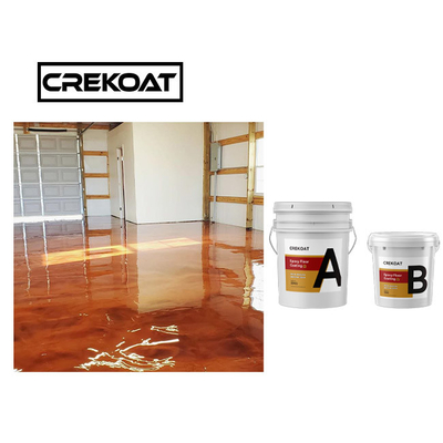 Garage Metallic Epoxy Floor Coating Waterproof High Strength Epoxy Resin Copper