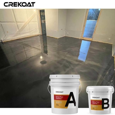 High End Black Metallic Epoxy Floor Coating Anti Slip For Home