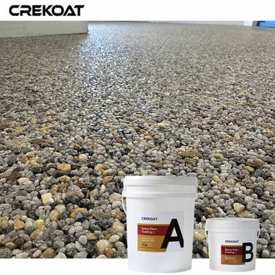 Non-Slip Pebble Stone Epoxy Decorative Flooring System For Driveways Pathways