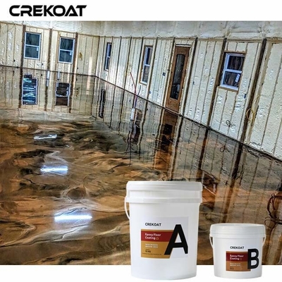 Heat Resistant Properties Metallic Epoxy Floor Coating Anti-Microbial Surface