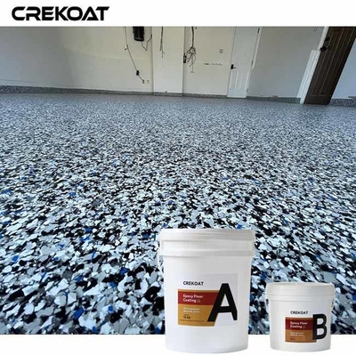 Black Flake Epoxy Floor Repels Stains From Oils , Grease And Other Substances