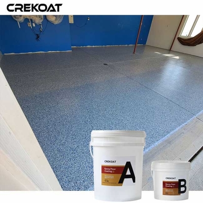 Hybrid Systems Flake Epoxy Garage Floor Ombining Epoxy With Metallic Flakes